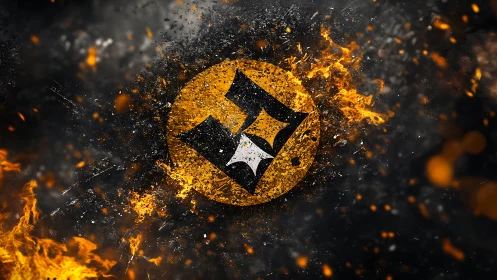 Diamond Star Ablaze: Geometric Fury Ignites the Void.