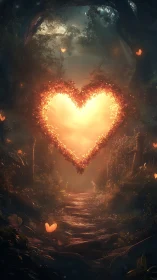 Luminous Heart Within the Forest.