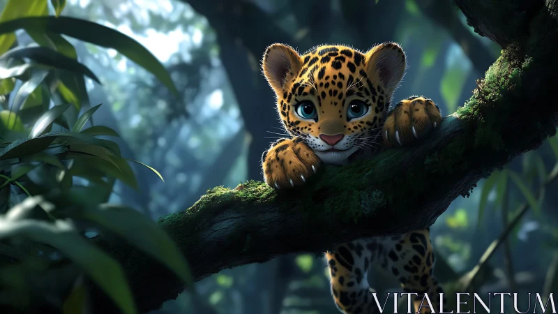 Young Leopard's Emerald Perch Adventure.