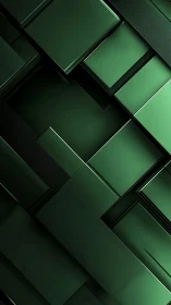 Green rectangular planes forming layered geometric structure.