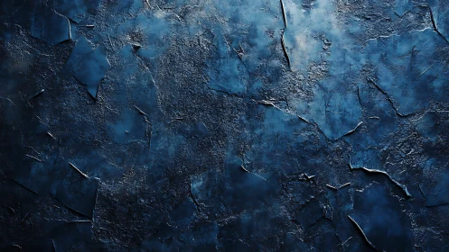 Deep blue cracked texture with dramatic rough surface.