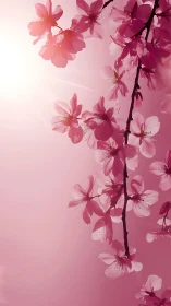 Soft Blossoms Dancing in Pink Light.