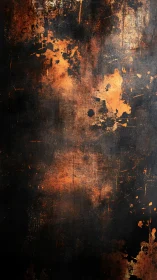 Weathered rust textures glow warmly against dark metal