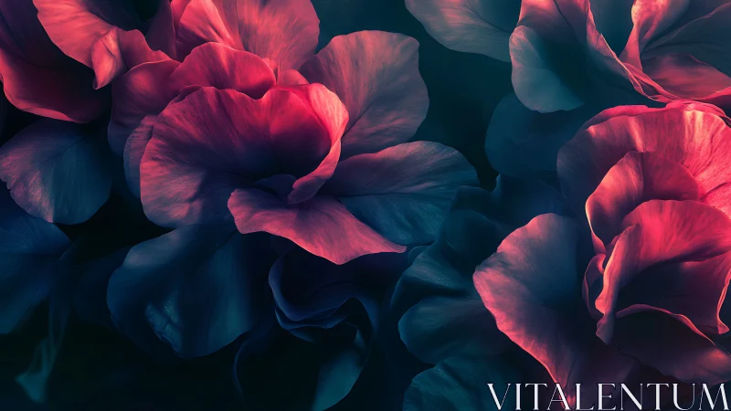 Luminous Petals. Neon Floral Abstraction.