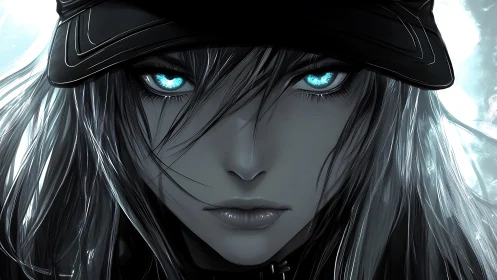 Stormbright eyes cut through chrome shadows and quiet fury