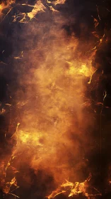 Inferno Texture: Flames Dancing Across Burnished Canvas.