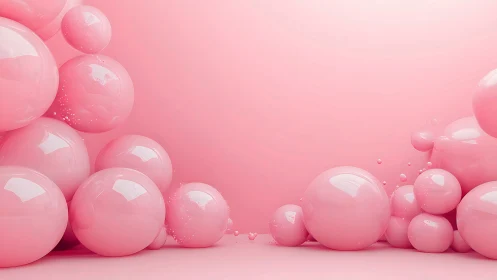 Blushing bubbles quietly rehearse a soft candy daydream