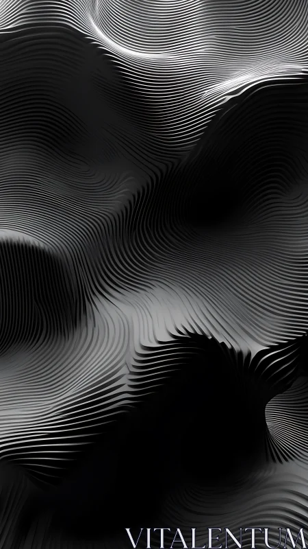 Whispering graphite waves carve hypnotic digital canyons.