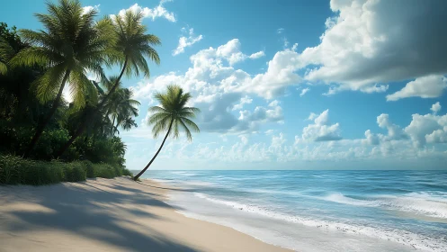 Paradise Bends: Where Palms Kiss Pristine Shores.