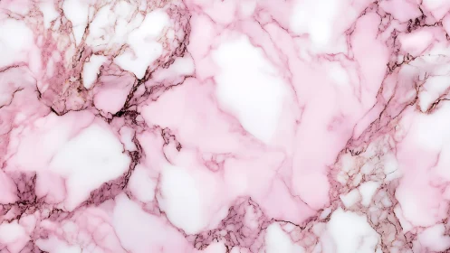 Soft pink marble cloudscape with dreamy flowing veins.
