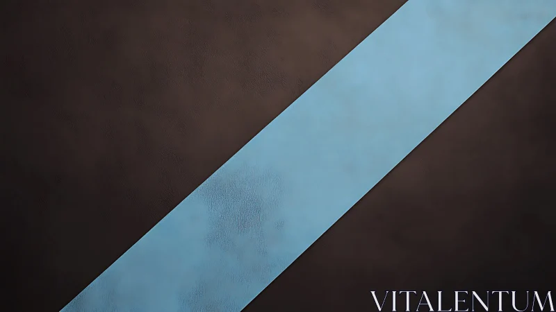 Diagonal powder blue stripe on textured dark brown field