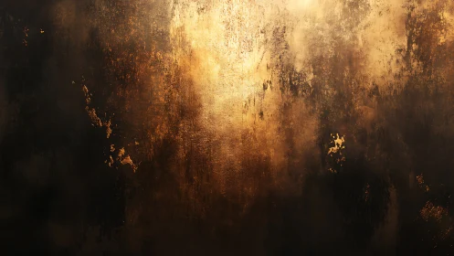 Textured metallic surface with diffuse golden illumination.