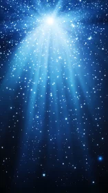 Star field illustration shows intense radiant light source