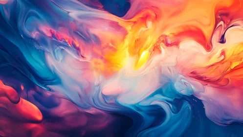 Radiant swirls of color drifting through a dreamy sky.