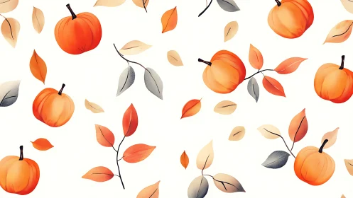 Playful pumpkins dance with drifting autumn leaves in light