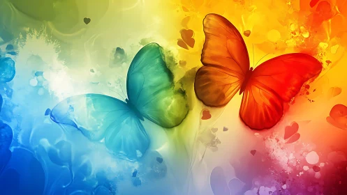 Chromatic butterflies traverse a fluid multicolor gradient field