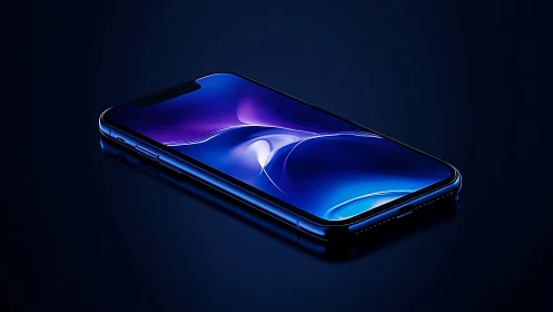 Glowing Tech Dream: Smartphone Radiates Liquid Light.