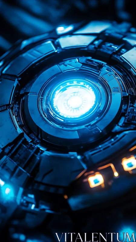 Starlit reactor core humming in electric sapphire halos.