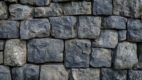 Photorealistic stone masonry wall with rugged block texture.