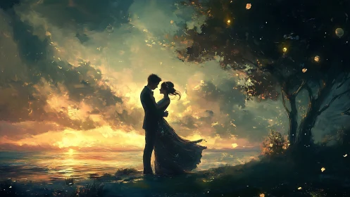 Golden Moment: Love Beneath the Stars.