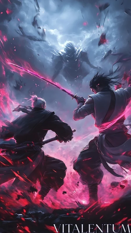 Storm-lit duel draws brave warriors toward a looming spirit