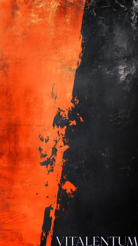 Fiery orange stripe cuts through a dark textured backdrop