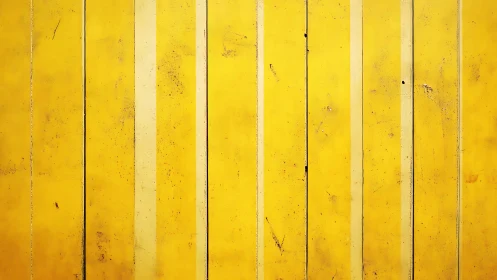 Yellow vertical metal panels with worn textured surface.