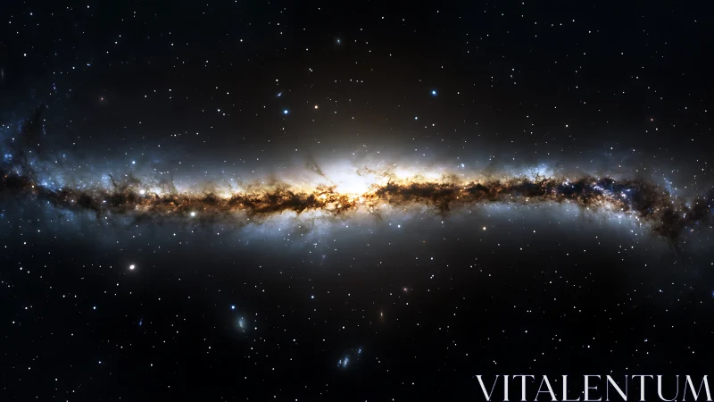 Galactic river of starlight stretches across silent midnight.