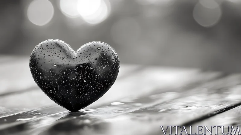 A Rain-Kissed Heart Glistening with Hope.