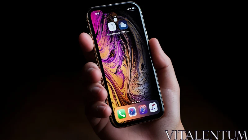 Modern Tech Meets Vibrant Art in Hand.