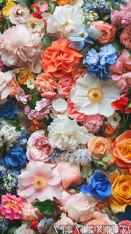 Multi-spectrum Floral Arrangement: Hybrid Roses, Hydrangeas, Dahlias