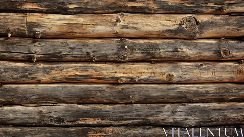 Knotted log cabin wall whispering warm woodland stories.
