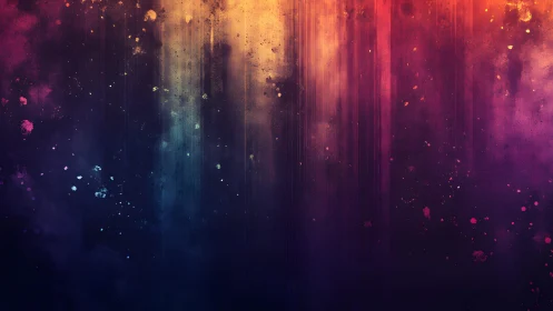 Vibrant abstract background with vertical streaks and splatter effects.