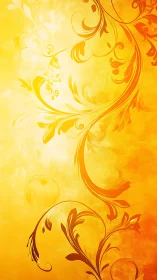 Sunlit vines curl upward through molten golden haze