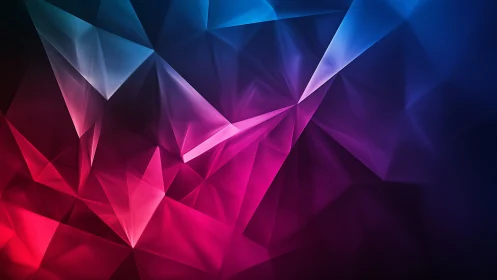 Geometric polygonal gradients form intersecting faceted planes