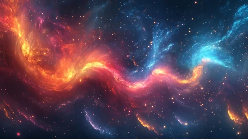 Chromatic plasma currents twist through a deep cosmic void