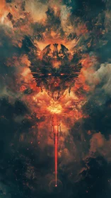 Infernal sky engine condenses into a blazing warborn sigil