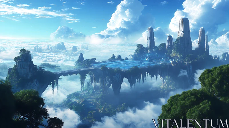 Ethereal Floating City Rises Above Clouds in Wonder