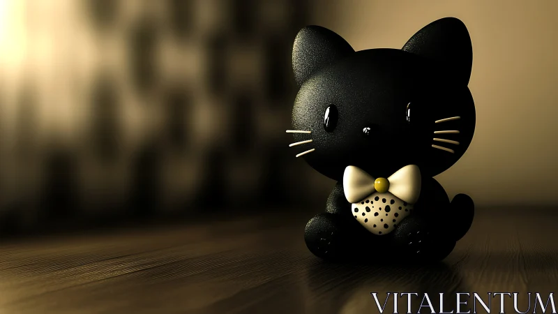 Dapper Feline Charm: A Bow-Tied Whisker Wonderland.