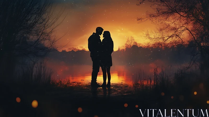 Silhouettes Ignite Where Twilight Kisses Water.