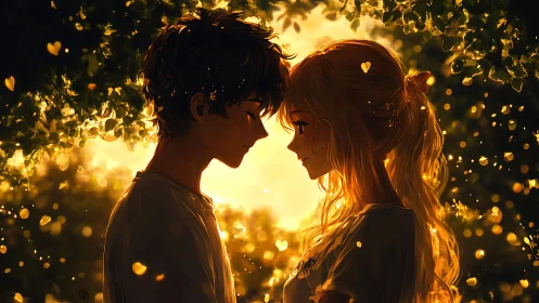 Sun-drenched heartlights crown a quiet twilight confession.