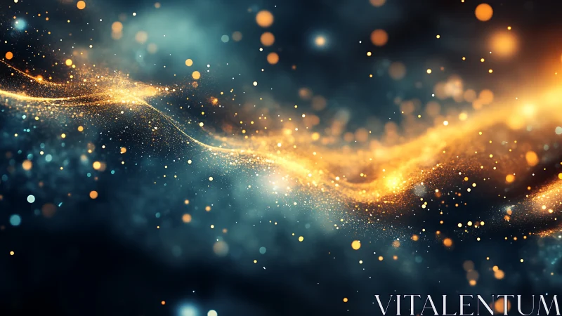 Starlit Ember River Winding Through Midnight Nebulascape.