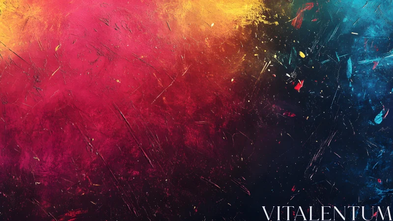 Vibrant abstract textured background with bold color gradients.