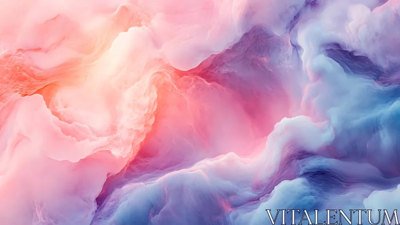 Cotton candy nebulae swirling in soft sunrise turbulence.