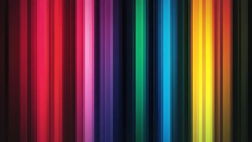 Vertical chromatic spectrum bars in geometric digital abstraction.