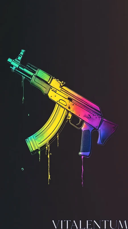 Chromatic AK platform rendered as dripping spectral gradient.