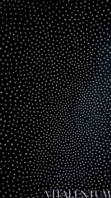 Parametric radial dot matrix on black with depth-varying density