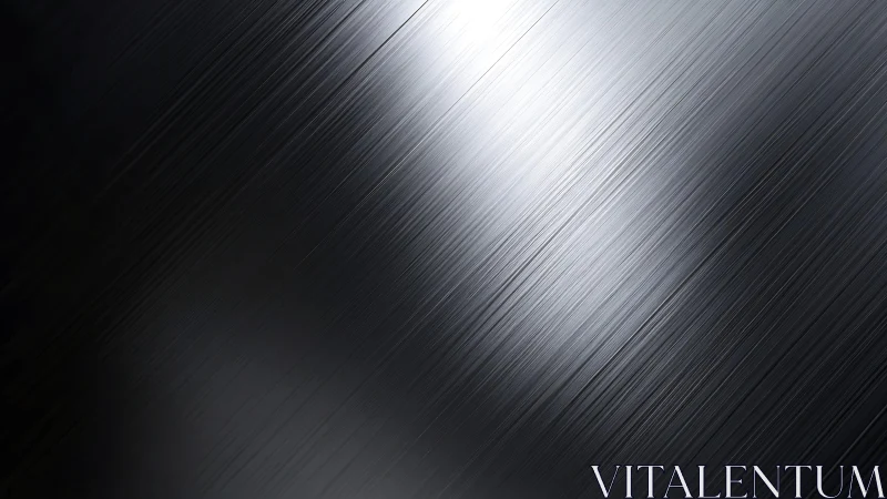 Brushed Metal Surface Texture with Diagonal Light Reflection.