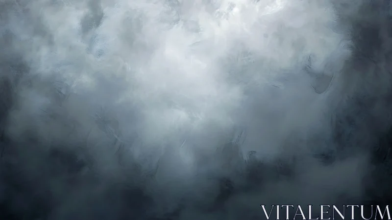 Gentle stormy clouds swirling in a soft painted mist.