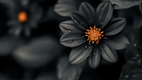 Obsidian Bloom Crowned in Amber Fire.